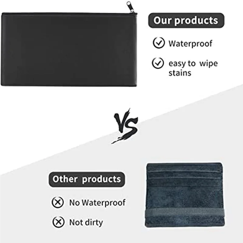 

Money Bags With Zipper Money Bag With Lock Black For Cash, Money Pouch,Cash Bag,Money Bag,Bank Bag,11X6.1 Inch,2Pieces