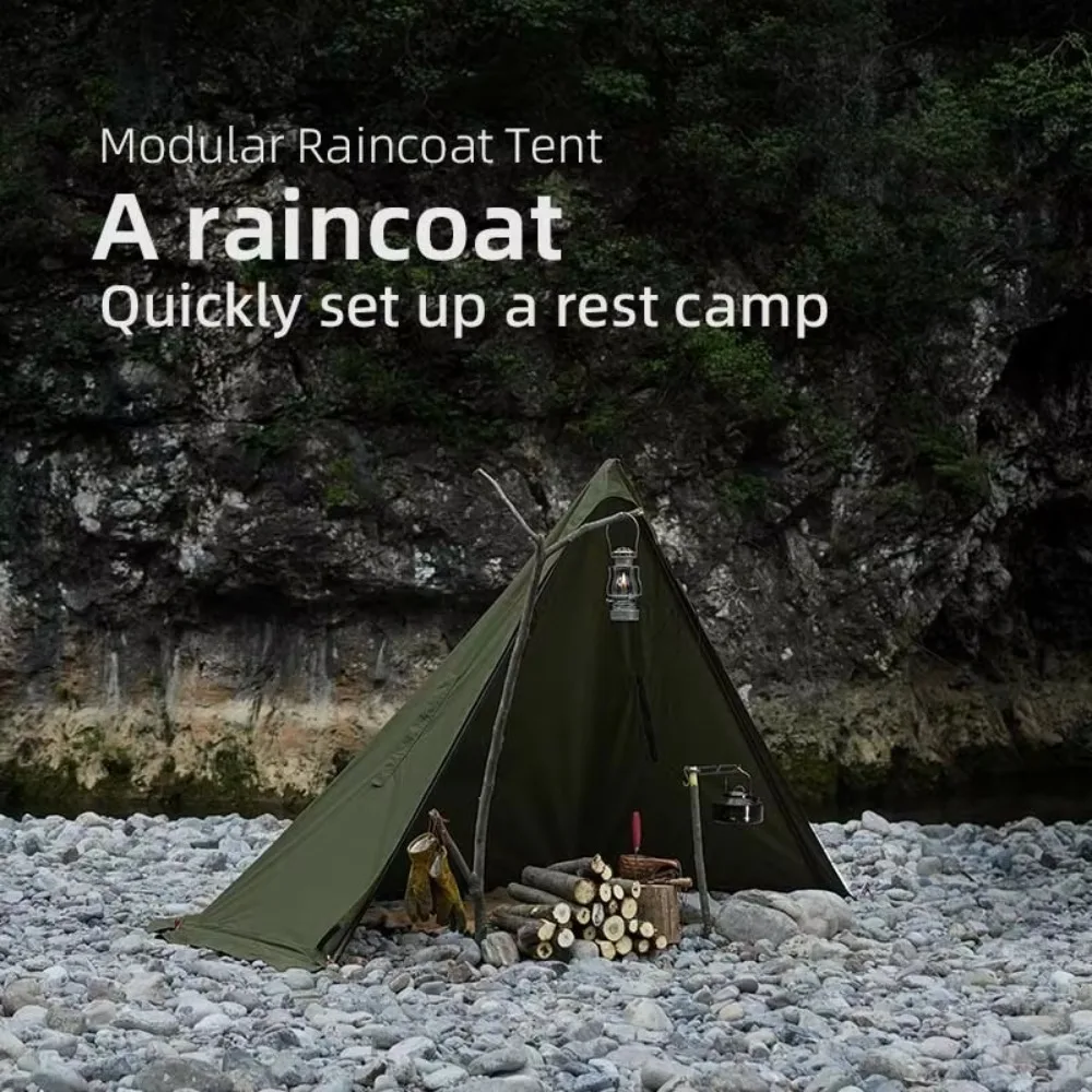 Customizable Portable Modular TC Cotton Rainproof Mold-Proof Camping Tent Four Seasons Bushcraft Hiking Tour