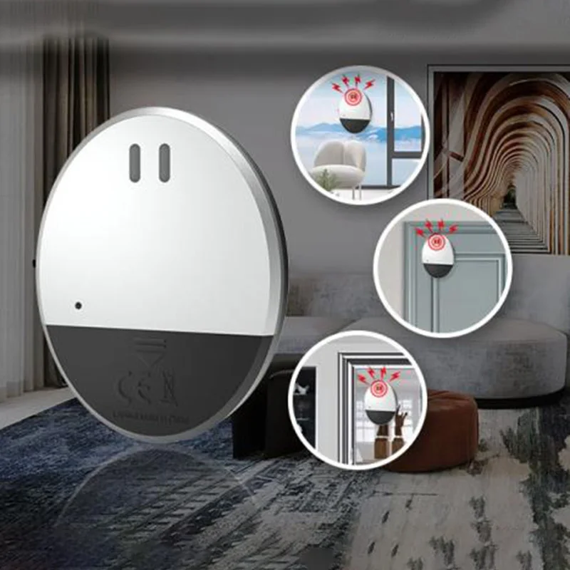

Door Handle Alarm Wireless Alert Secure System Vibrate Detection Portable Alarm Device Battery Powered for Family Security
