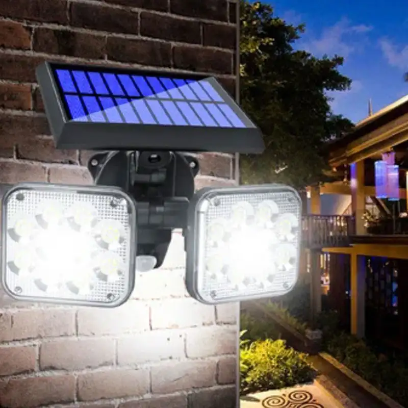 16W Solar Light 100/120led IP65 Waterproof Outdoor Indoor Solar Garden Lamp With Adjustable Head Wide Lighting Angle With 3 Mode