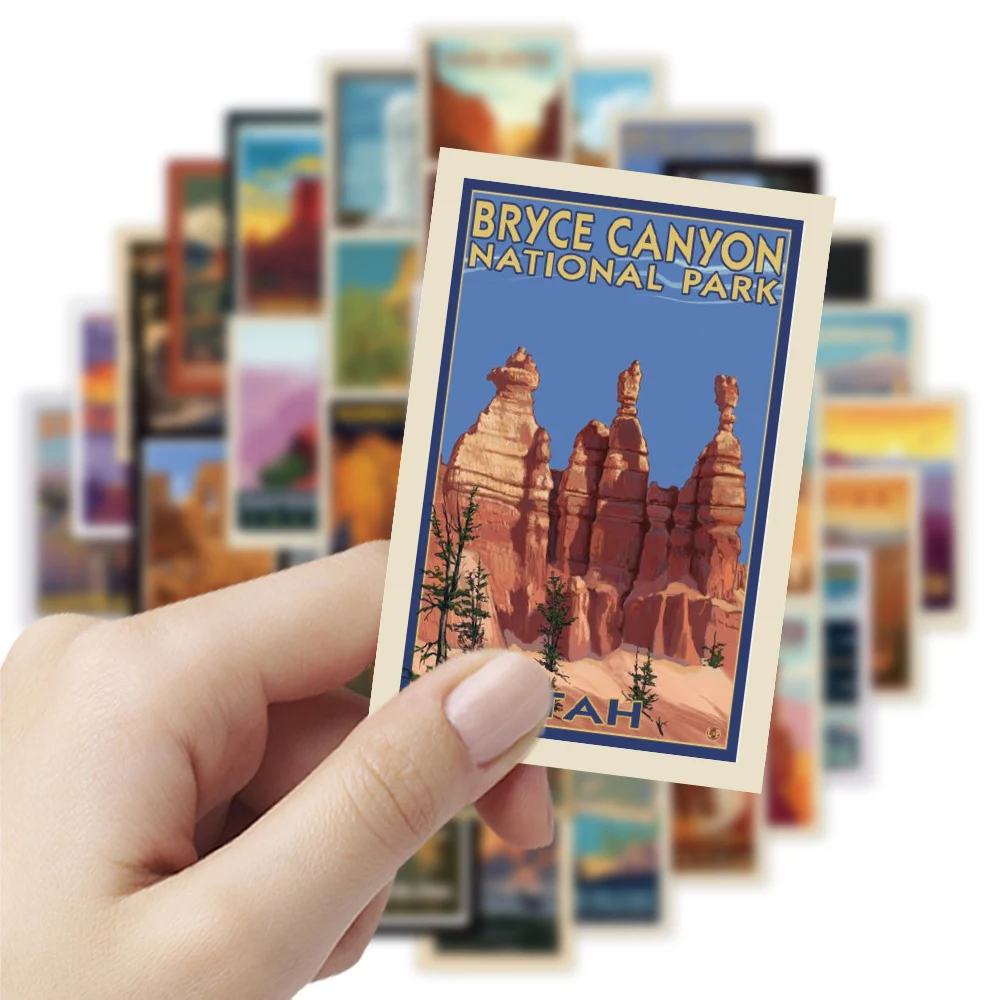 

10/30/50pcs World Natural Scenery Stickers Famous City Landscape Sticker Skateboard Wall Motorcycle Suitcase Graffiti Decal Toys