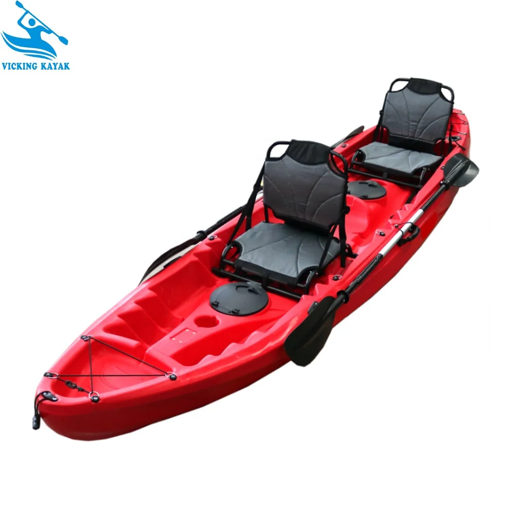 PE 3-Person Kayak Canoe Top Seller For Fishing & Leisure Competitive Price Plastic Competitive Kayak For Family 3.1 4m