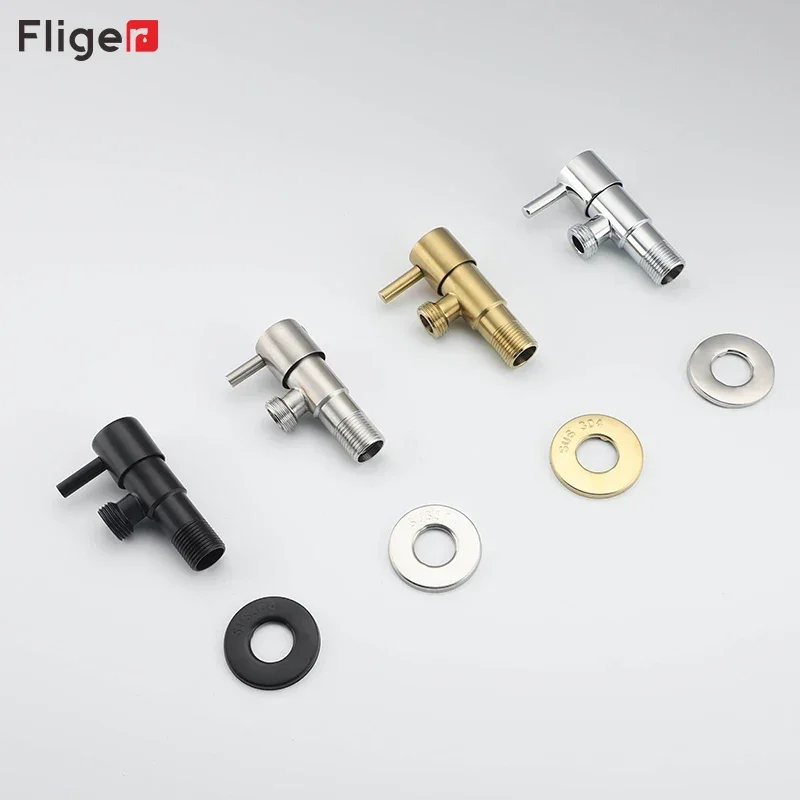 Fliger Stainless Steel Practical Water Level Control Durable Replacement Single Cold Water Valve for Bidet Faucet Anti Corrosion