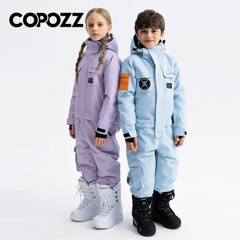 COPOZZ ใหม่ชุดสกีฤดูหนาวสําหรับเด็กเด็กกันน้ําสกี Overalls หญิง Windproof สโนว์บอร์ด One Piece Ski Jumpsuit