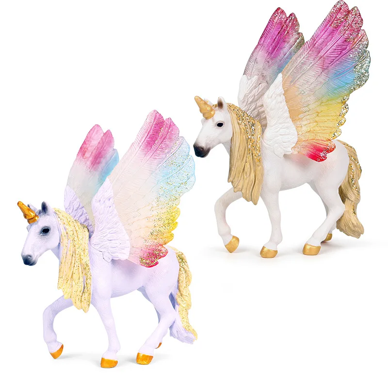 

Simulation mythology series animal models Children's toys Ornaments Divine animals Fairy horses Phantom flying horses Unicorn