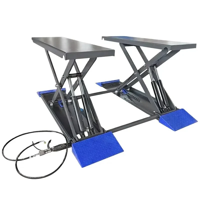 FY Hydraulic Scissor Car Lift Heavy Duty Vehicle Hoist for Auto Repair Shop Garage Workshop Equipment 2 Post 4 Ton Capacity