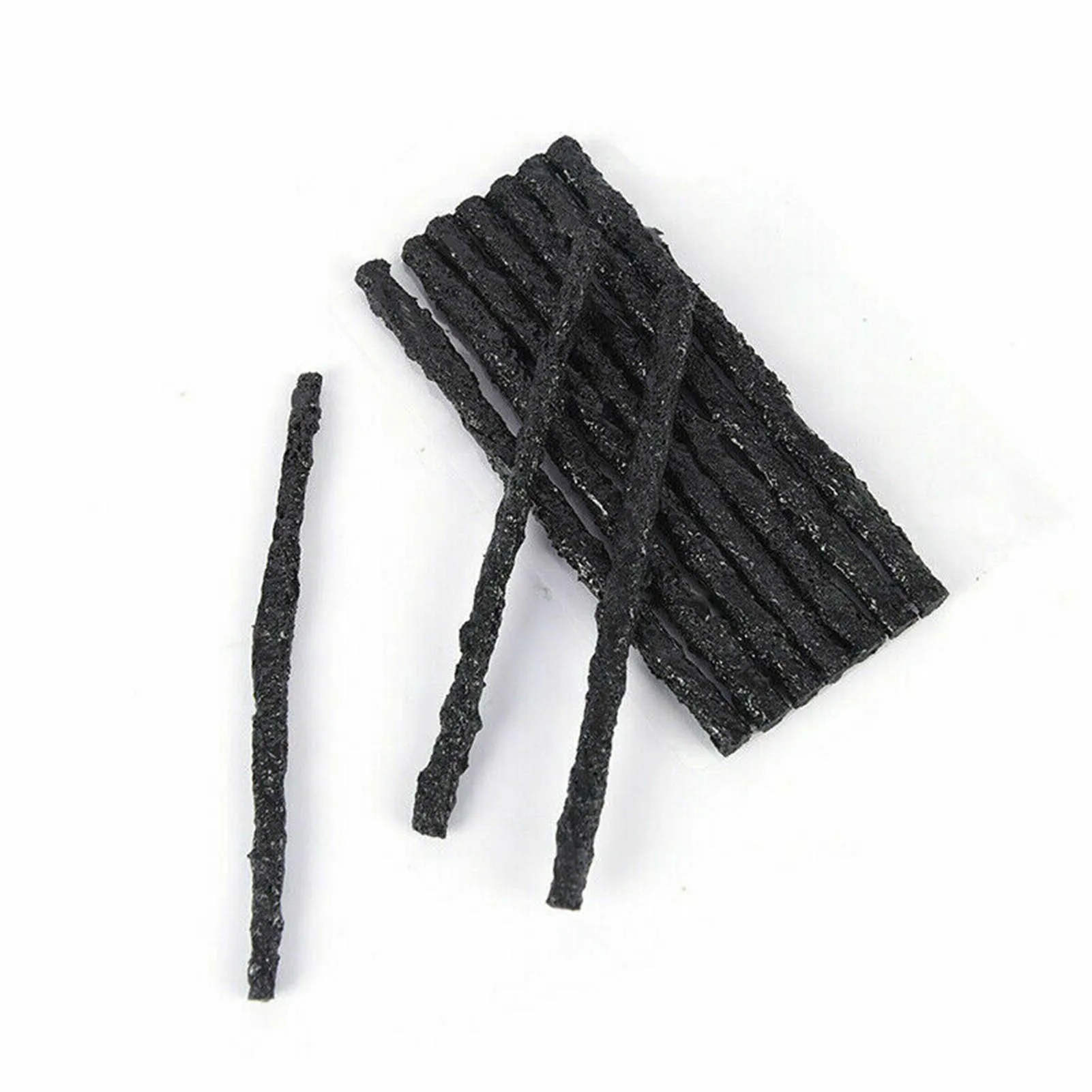 50Pcs 10cm Car Tubeless Tire Repair Rubber Strips for Auto Motorcycle Vacuum Tyre Puncture Emergency Plugs Seal Tape Repair Tool