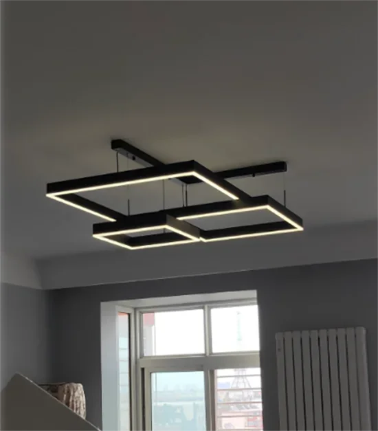 Black Coffee Simple LED Chandelier