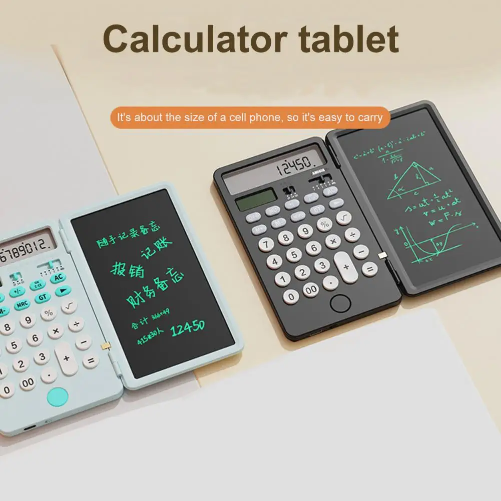 Imagem -03 - Calculadora de Letra Tablet One-key Clear Screen Calculator Grande Display Dual Power Calculadora Solar Recarregável Conjunto