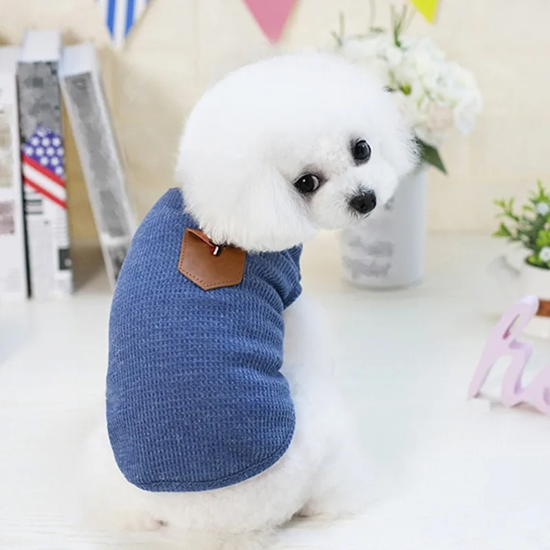 YUDODO Summer Cool Dogs Clothing for pets Chihuahua Teddy Solid Color Puppy Cat T-Shirt Breathable Cotton Vest S-2XL