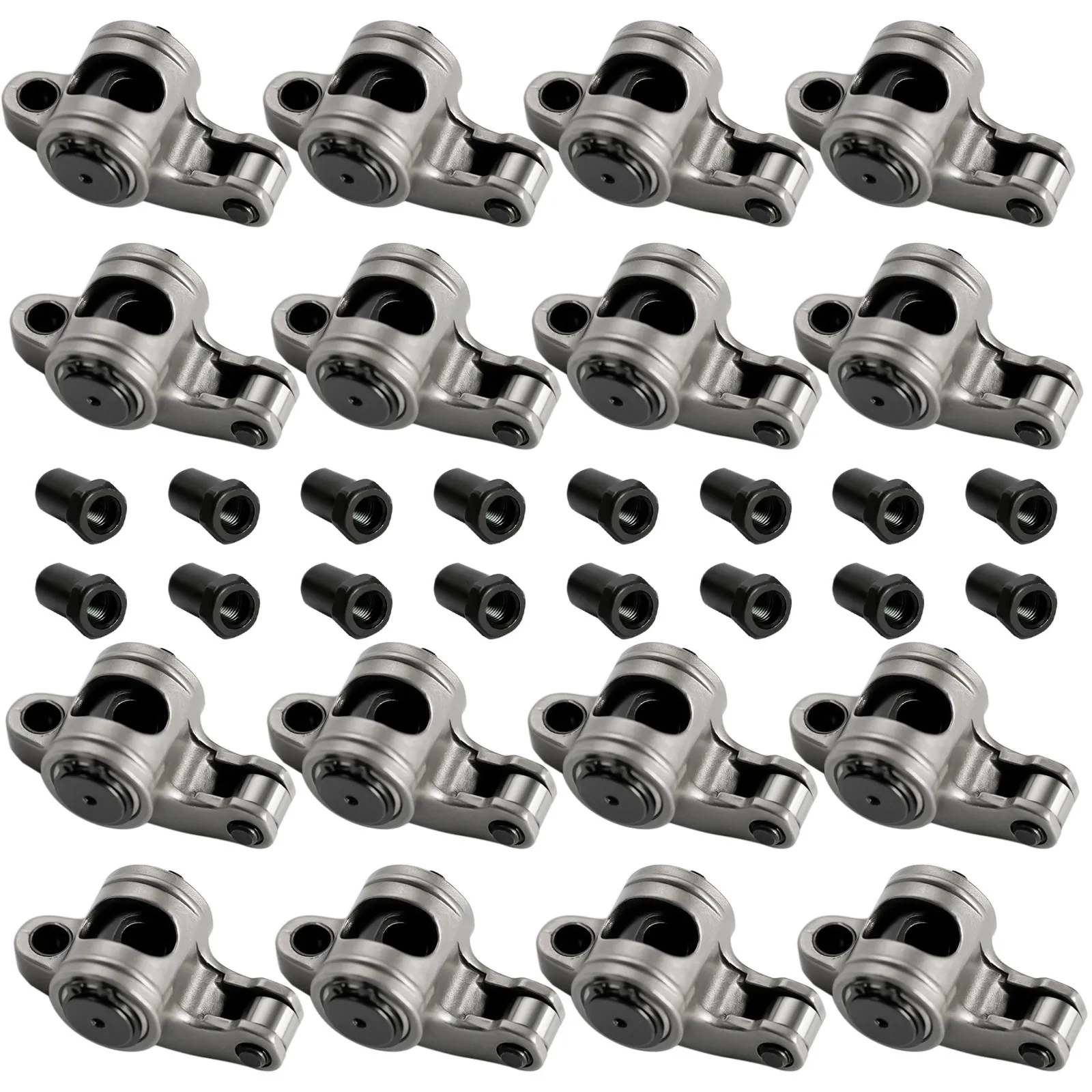 AP02 SBC 350 Self-Aligning Stainless Steel Roller Rocker Arms 1.6 Ratio 7/16'' in.