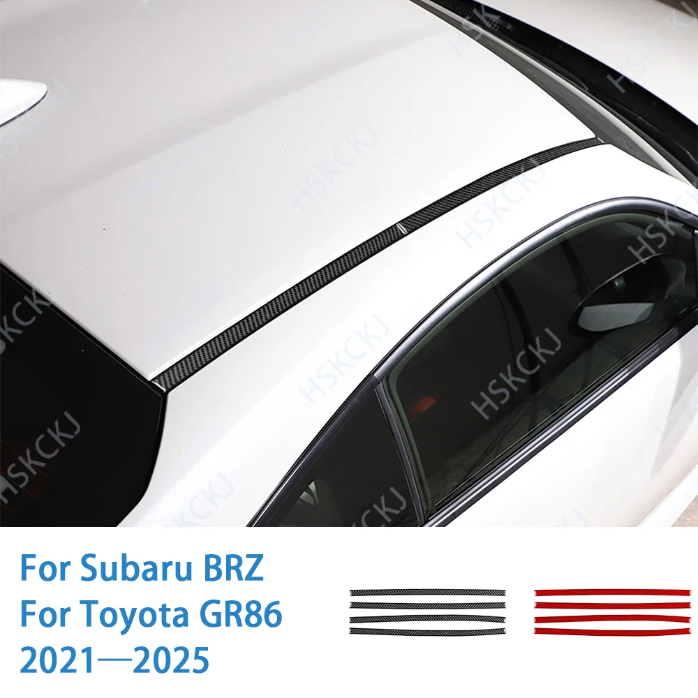 

For Subaru BRZ For Toyota GR86 2021-up Carbon Fiber Decal Ceiling Decorative Strip External Decorative Stickers