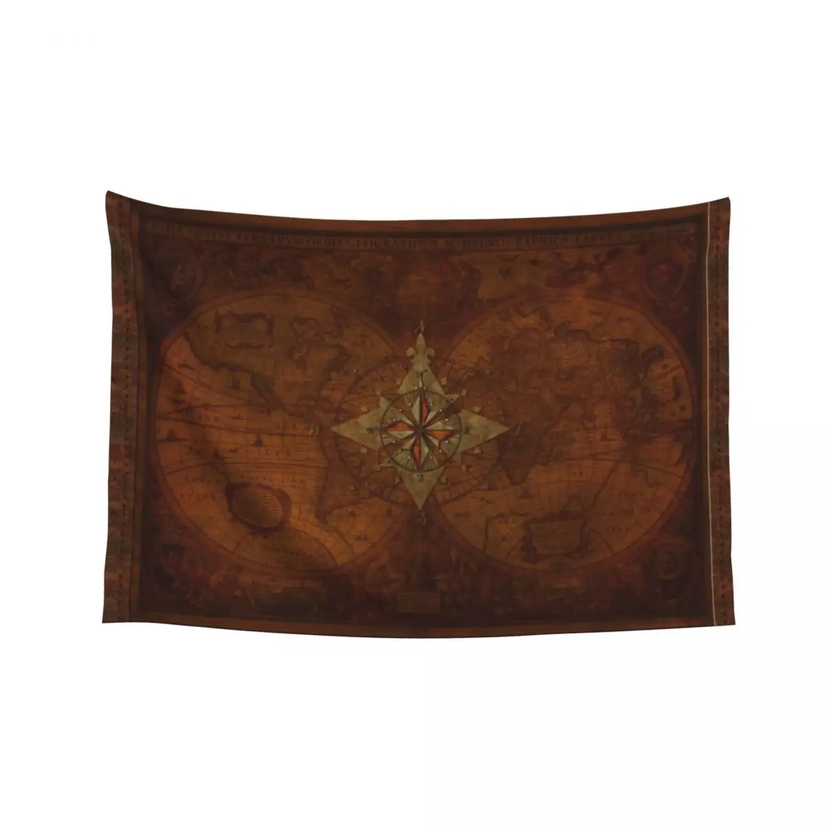 

Steampunk Compass Rose & Antique Map Tapestry House Decor Outdoor Decoration Carpet Wall Tapestry