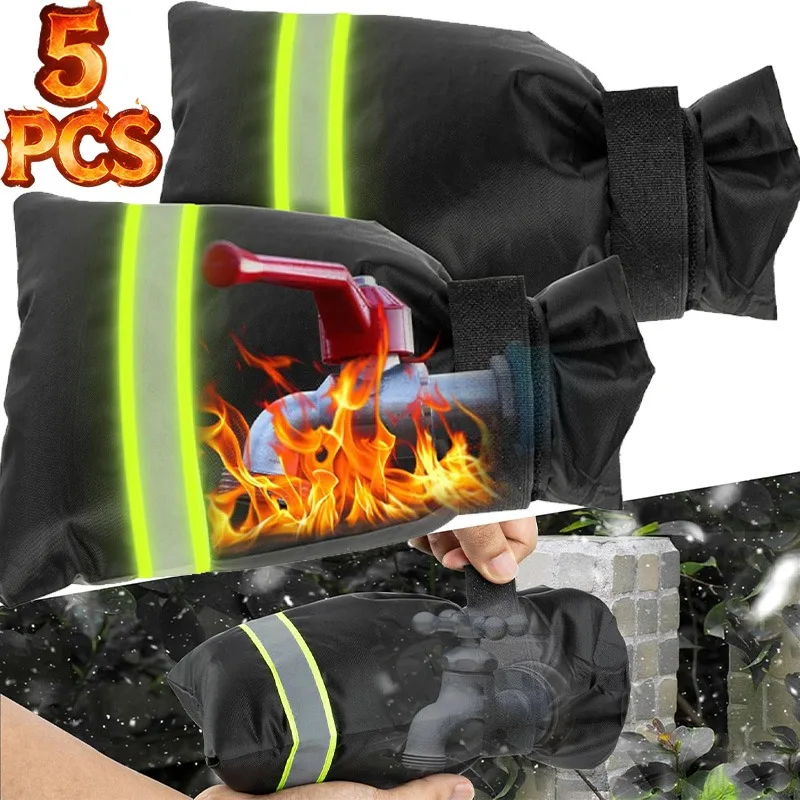 

Outdoor Faucet Cover Winter Freeze Protection Sock Thicken Garden Tap Insulation Bag Waterproof Pipe Hose Protector Spigot Cover