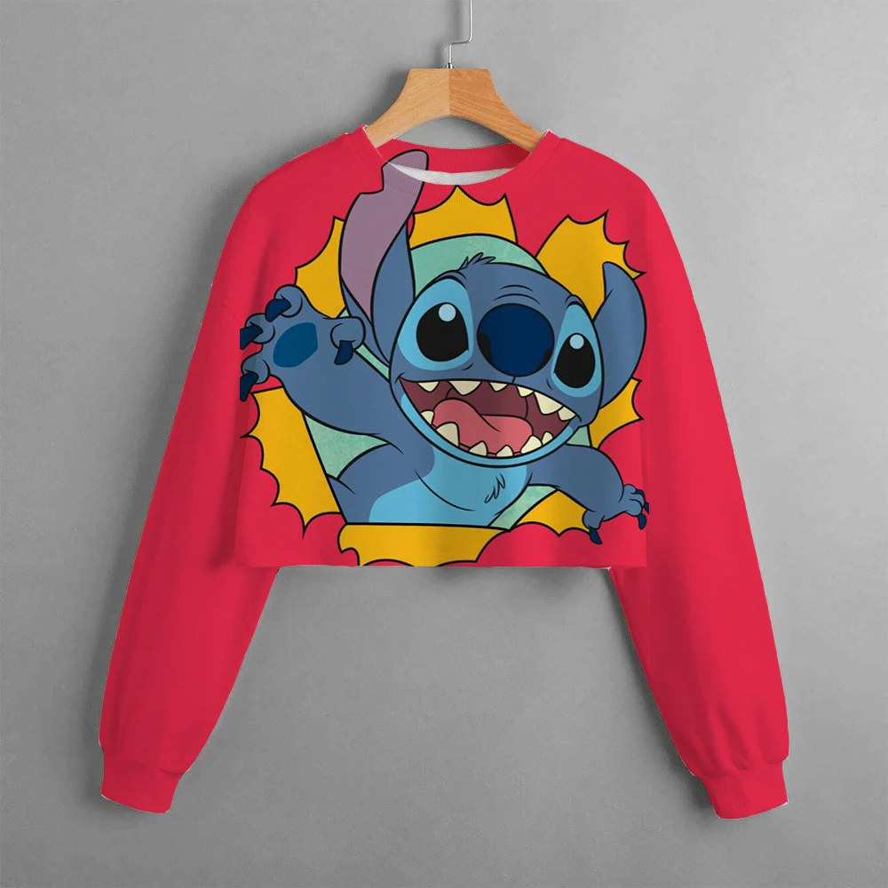 Casual cartoon New Spring and Autumn Disney Children\'s Clothing Print Girls Short Hoodie Sweater Stitch Comfortable and Cute Top