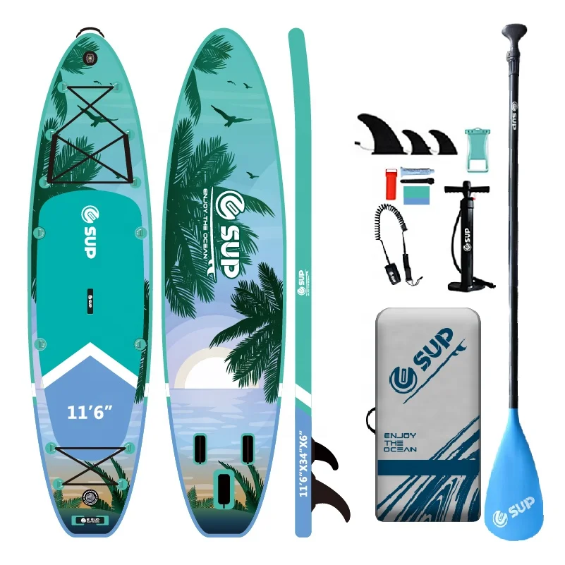 E SUP   Easy carry surf board dropshipping  balance board surfing tabla paddle surf balance padel board all skill levels