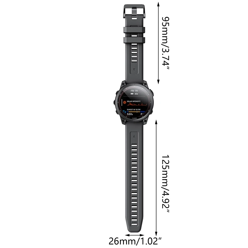 2022 silikonowy pasek do zegarków Quick Release Band pasek do wymiany opaska 26mm do Garmin Fenix 7X/6X/6X Pro/5X/5X Plus/3/3hr/D2