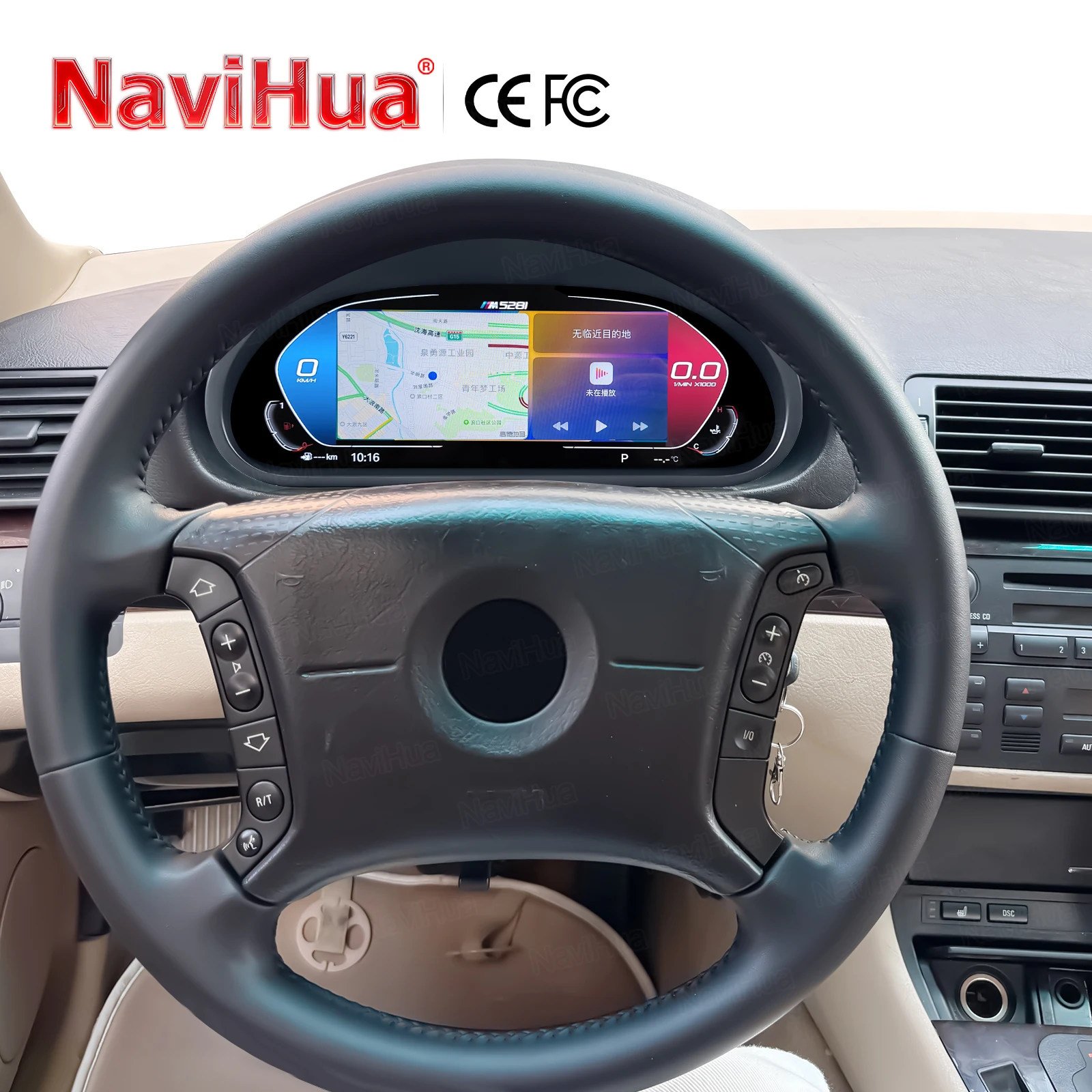 

Navihua, Новое поступление, ЖК-дисплей, приборная панель, автоспидометр, система Linux, автомобильный цифровой кластерный прибор для BMW 3 серии M3 E46 1999-2004 гг.