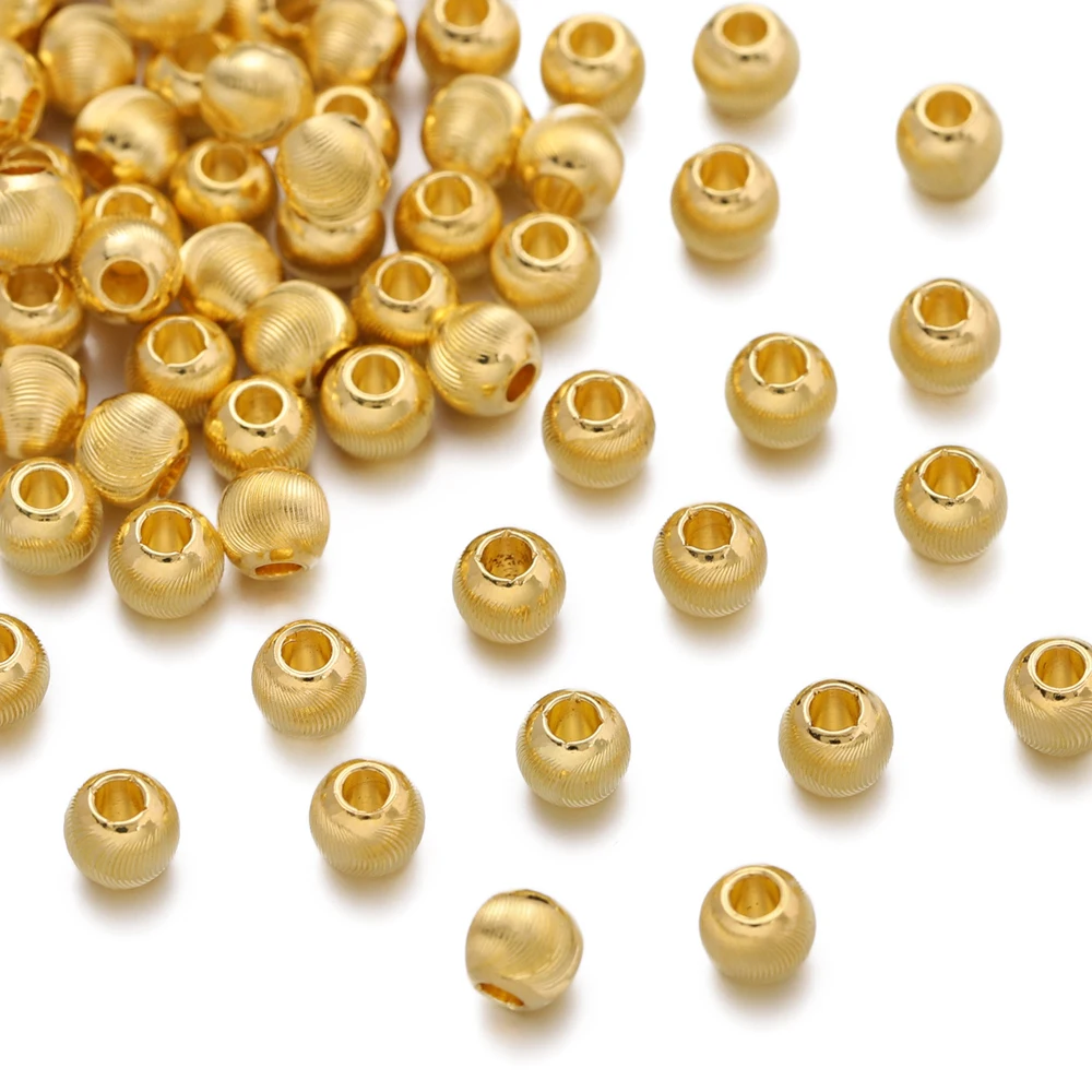 20pcs/Lot 3/4/5mm Vintage Threaded Positioning Beads Gold Silver Copper Bead for DIY Bracelet Necklace Jewelry Making Supplies