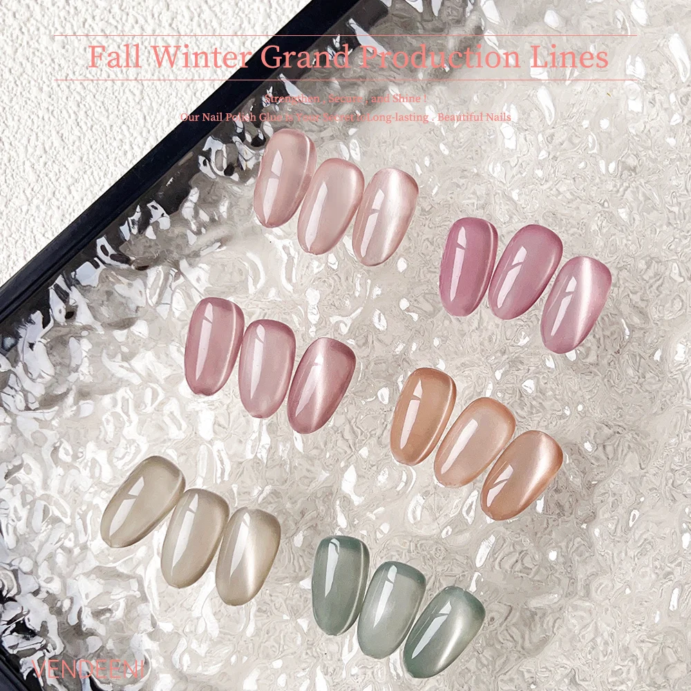 Vendeeni Hot Populaire Waterige Spiegel Cat Eye Gel Polish Collectie 6 kleuren Hema TPO Gratis Jelly Cat Eye Gel nagellak