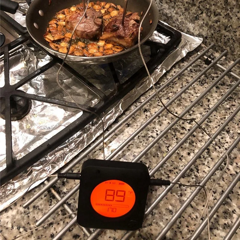 BBQ Cooking Food Thermometer Bluetooth Smart Safe Grill Thermometer With Timer Temperature Alarm For BBQ Oven Cooking