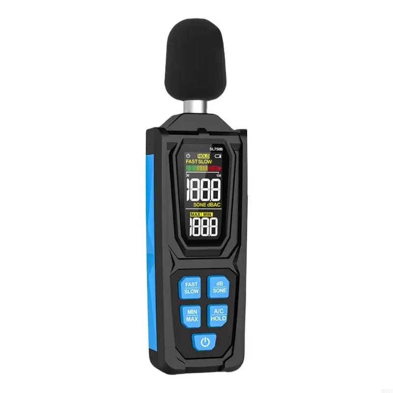 Digital Sound Level Meter 30-130dB SPL Tester LCD Screen Decibel Meter Noise Measuring Instrument HX6C