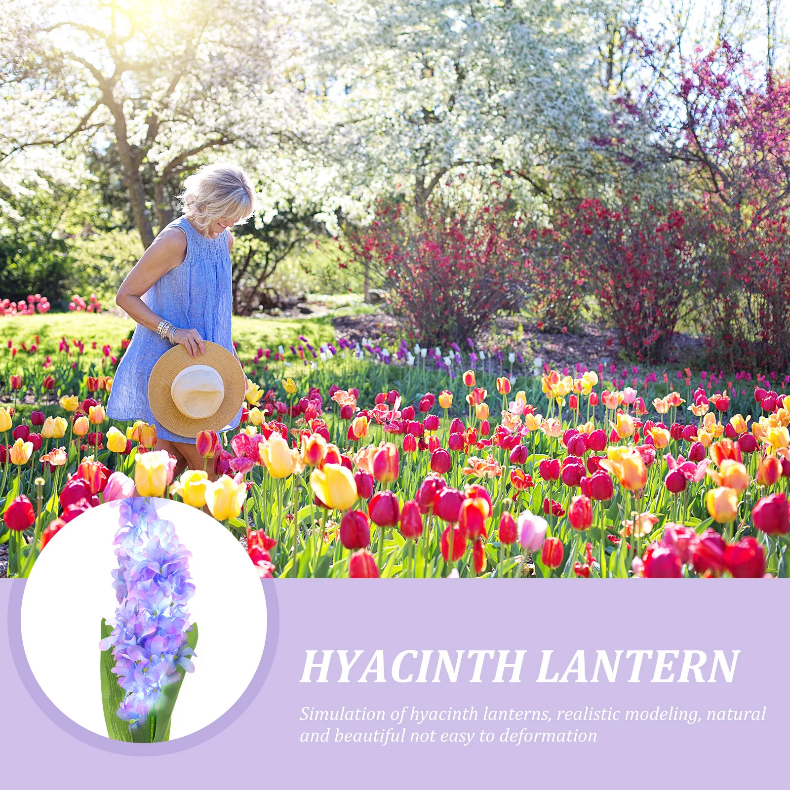 

1Pcs Solar Hyacinth Flower Lamp Outdoor LED Light Waterproof Lawn Garden Landscape Night Decoration Solar Light