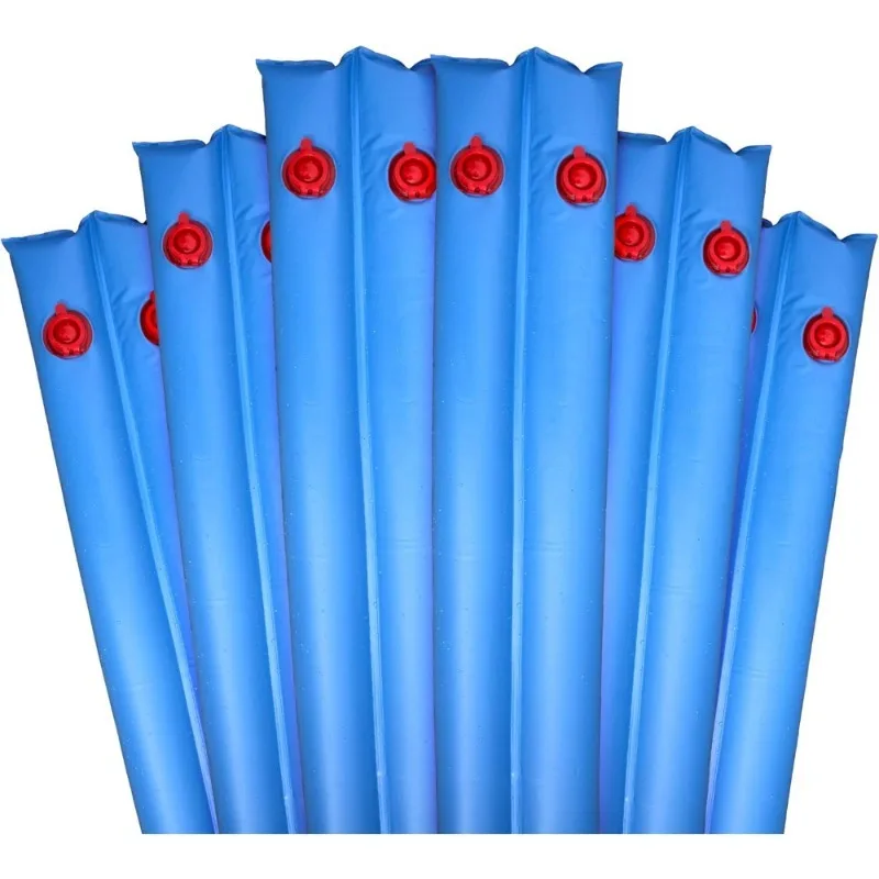 

Heavy Duty Double Chamber Pool Cover Weights Blue Vinyl Water Bags 8ft 6 Pack