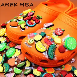 Original Various Fruit Designer Shoe Charms 5pcs/lot Clog Buckle Accessories Luxury Upper Jewelry Decorations Gift Preferred