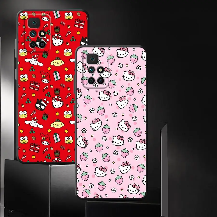 حافظة لهاتف شاومي ريدمي A3 K40 K80 Pro 9 A4 14C 10 12C A1 A2 Plus A5 13C شعار سانريو هالو كيتي #4