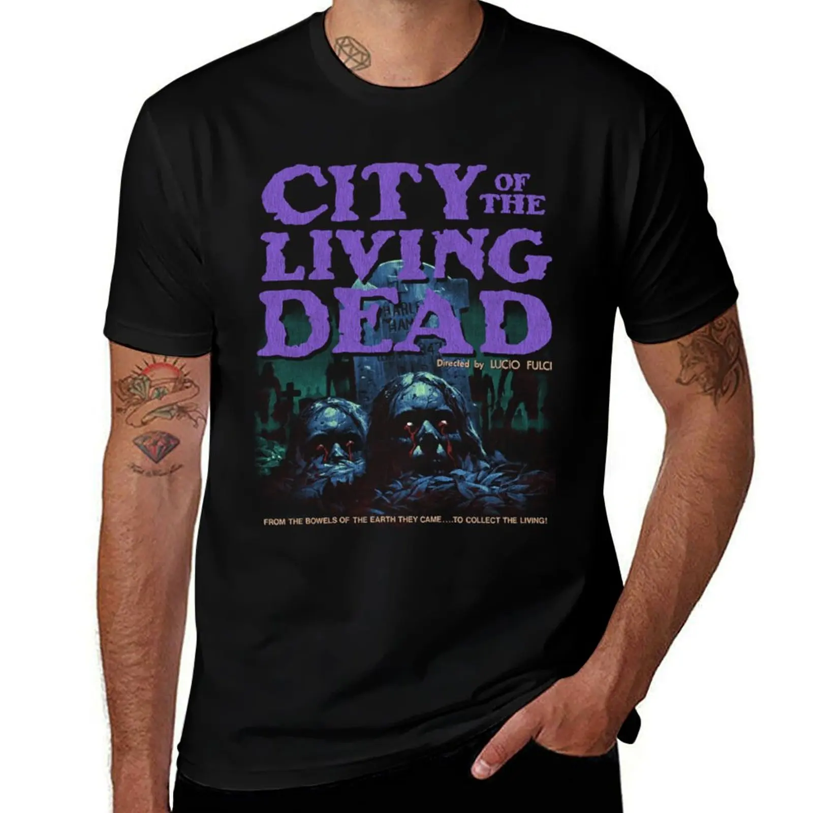 City of the living dead, lucio fulci, giallo T-Shirt All Match Print Short Sleeve Top T-Shirt