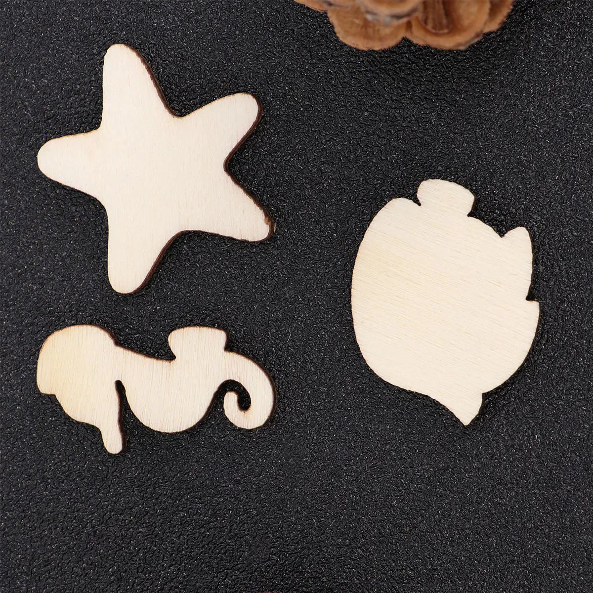 

200pcs Wooden Crafts Pieces Diy Cutouts For Handmade Art Projects, Premium Wood Decorations Ornaments For Birthday Wedding