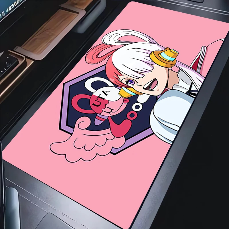 لوحة الماوس PC أبيض وأسود مانغا لوحة المفاتيح كمبيوتر محمول اليابان أنيمي قطعة واحدة لوحة الماوس Kawaii Uta Luffy شانكس سطح المكتب ماوس حصيرة #5