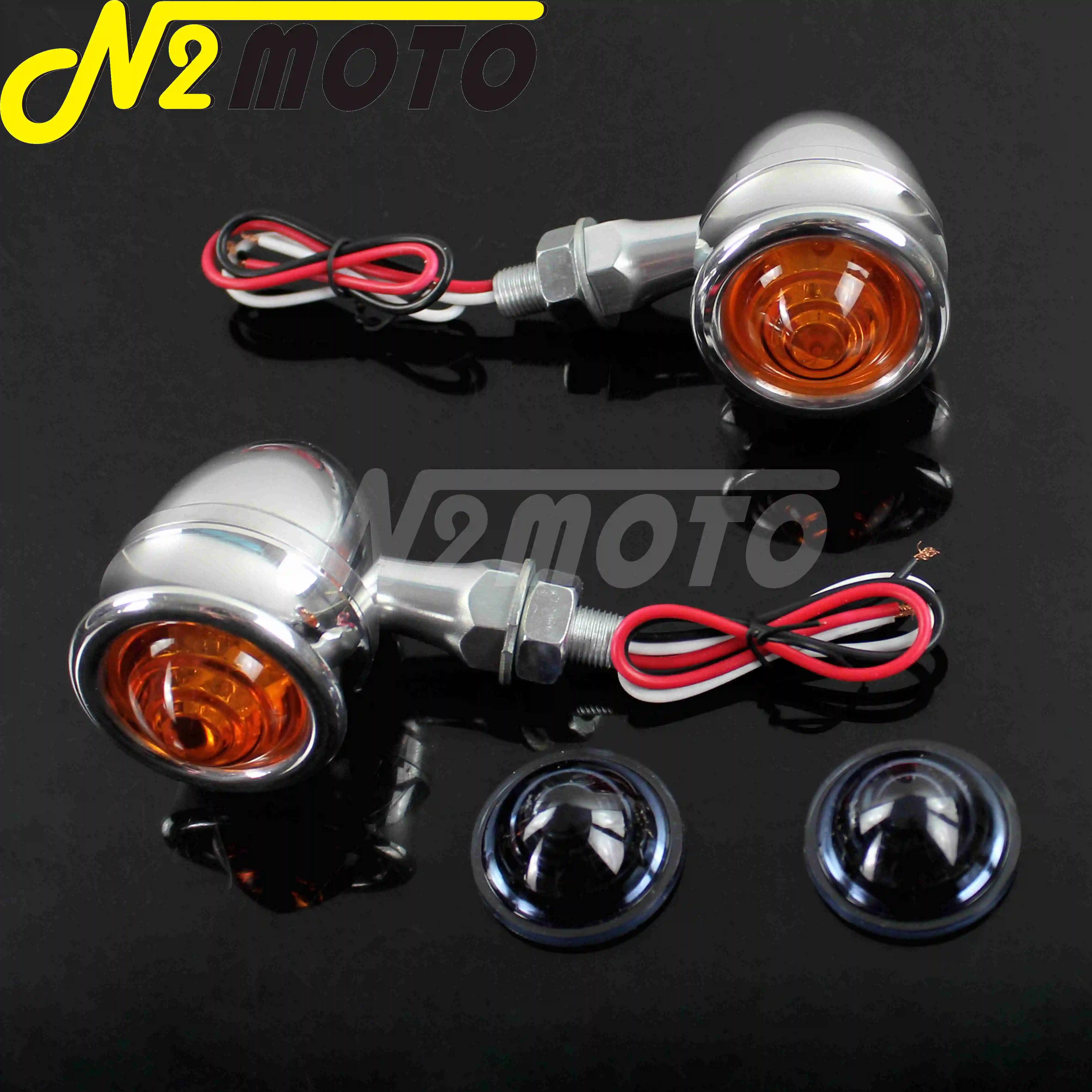 Motorcycle LED Bullet Turn Signals Light Indicator Lamp For Harley Honda Suzuki Yamaha Custom Cruiser Bobber Cafe Racer Chopper