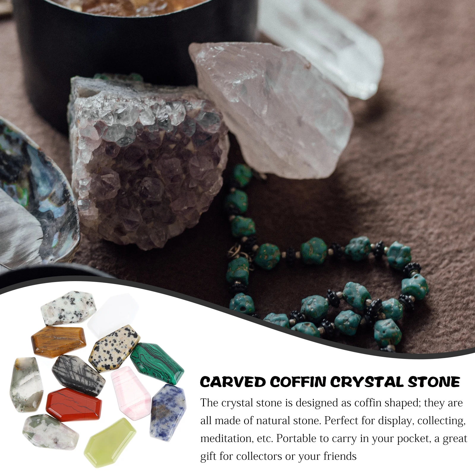 

12 Pcs Shaped Crystal Stones Colorful Healing Yoga Meditation Stone Decor Meditation Therapy Home Adornments Natural Stone