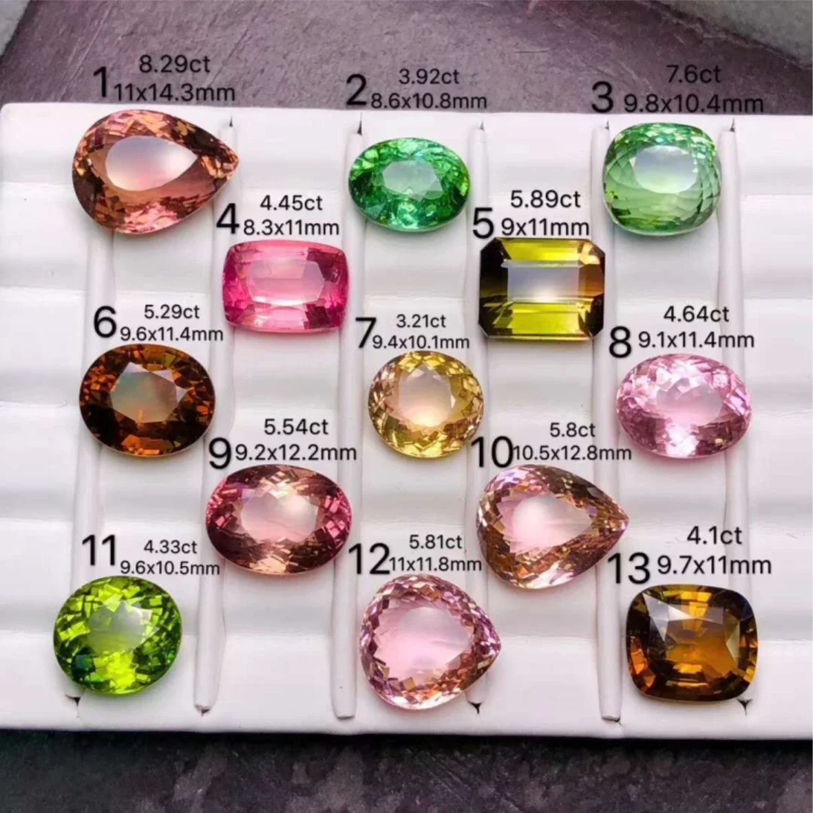 Leather PU Diamond Jewelry Box Loose Diamond Jewellery Packaging Tray Gem Storage Display V Groove Gemstone Box