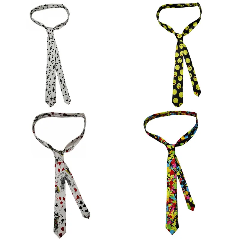 

Галстук для гитары, фортепиано, музыки, в горошек, в полоску, 5 см, тонкий галстук для мужчин и девочек, модный узкий галстук с принтом для вечеринки, бара