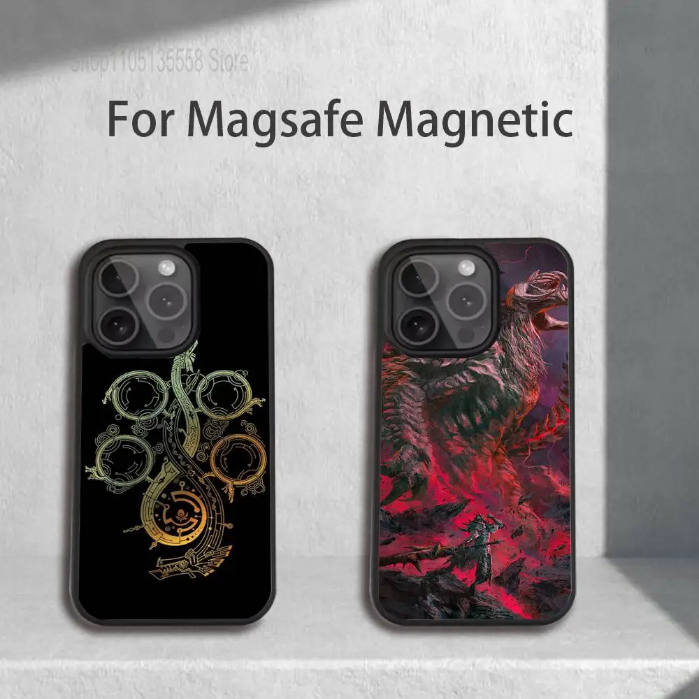 

Cool M-Monster H-Hunter For iPhone 17,16,15,14,13,12,11,Pro,Max,Plus,Mini,SE4,E Magnetic For Magsafe Wireless Phone Case