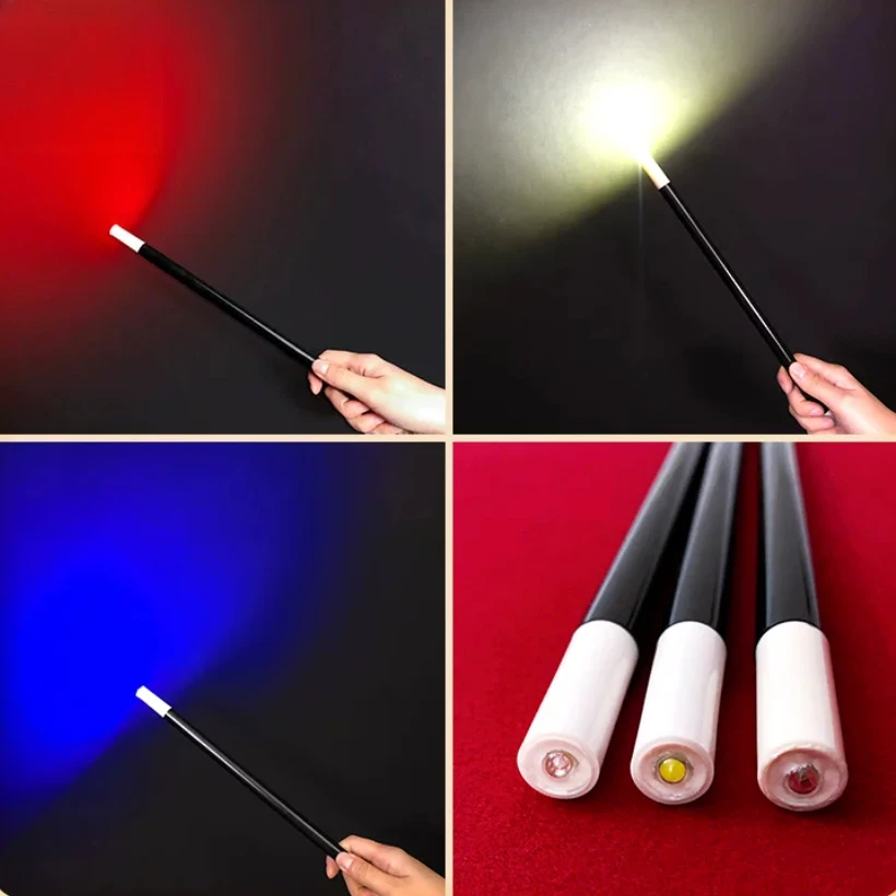 

Super Flash Wand Magic Tricks White/Red/Blue Light Flash Stick Close Up Stage Illusions Gimmicks Mentalism Props Accessories
