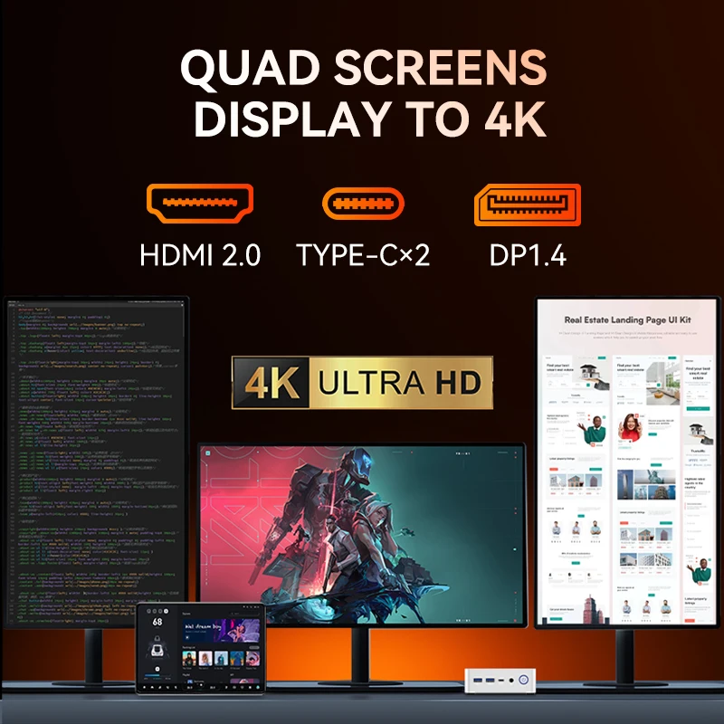 MOREFINE كمبيوتر صغير M700 AMD Ryzen R7-7735U WIN11PRO كمبيوتر مكتبي ثنائي القناة DDR5 RAM M.2 PCIE4.0 SSD WiFi6 BT5.0 لعبة الكمبيوتر المحمول