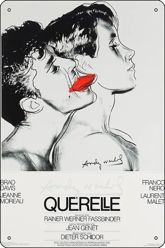 Warhol Querelle Poster Funny Metal Tin Sign for Home Kitchen Bar Room Garage Decor 