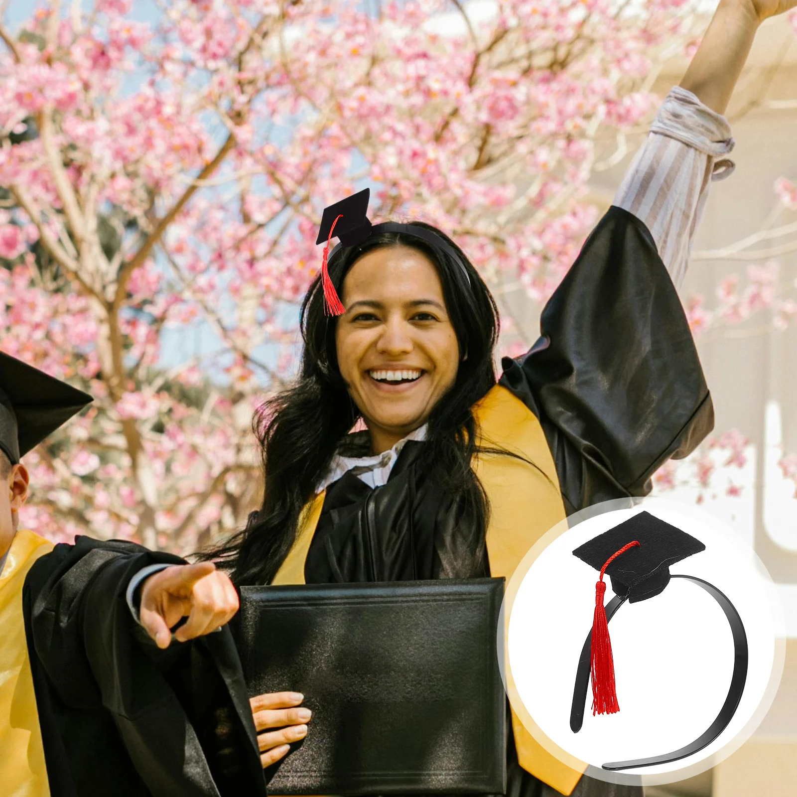 

Graduation Cap Headband with Tassel for Women Girls Party Decoration Photo Prop Graduation Celebration Accessory