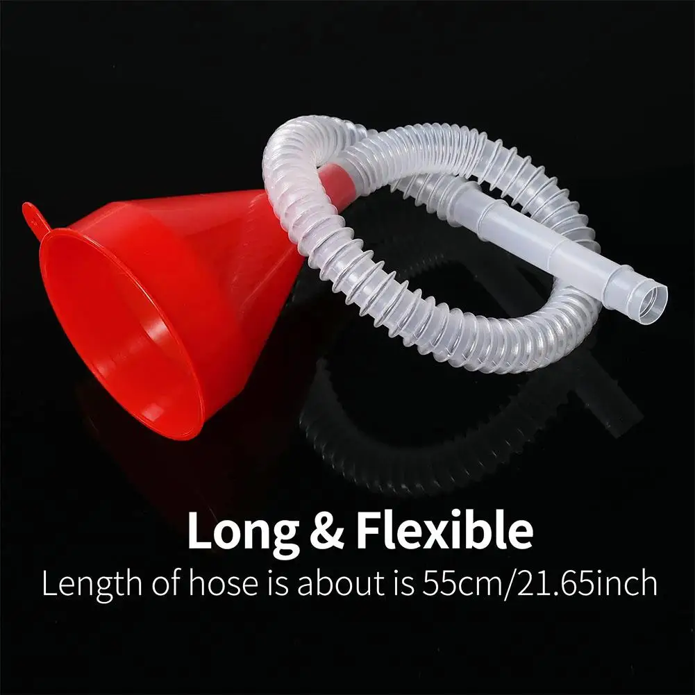 Car Refueling Longer Funnel Plastic Auto Long Mouth Oil Funnels Engine Funnel Anti-splash Motorcycle Refueling Car Accessories