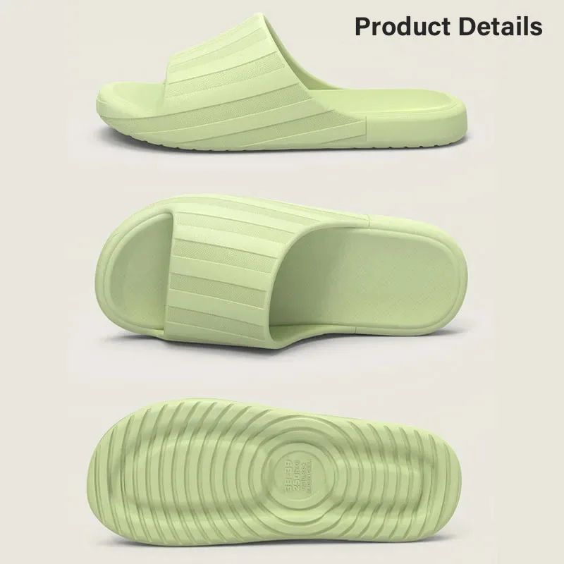 Summer Striped Fashion Couple Slipper Women Men Home Slippers Light EVA Thick Soft Sole Indoor Outdoor Bathroom Anti-Slip Slides