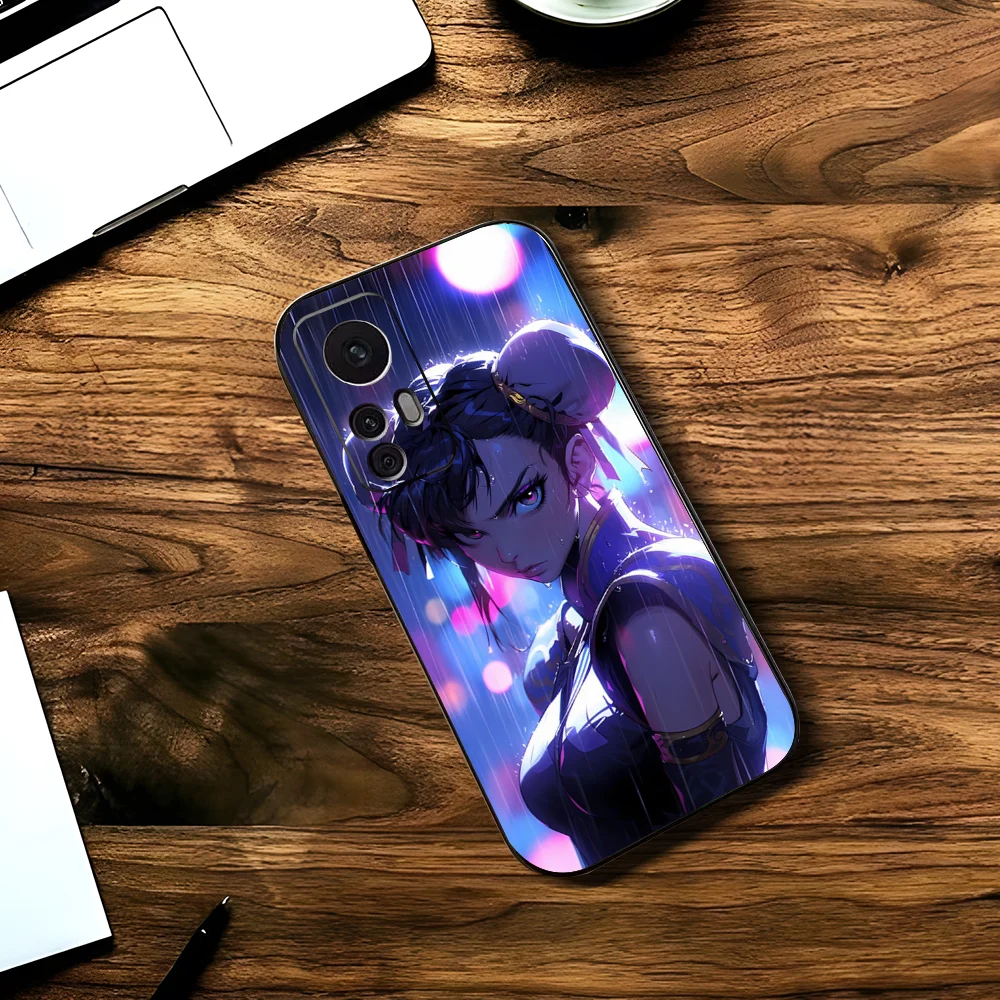 Chun-Li Game S-Street-F-fighters Phone Case For Xiaomi 11 Redmi Note 11 5G 8T 9A 9 10T Note8Pro Note9 12SUltra Black Case