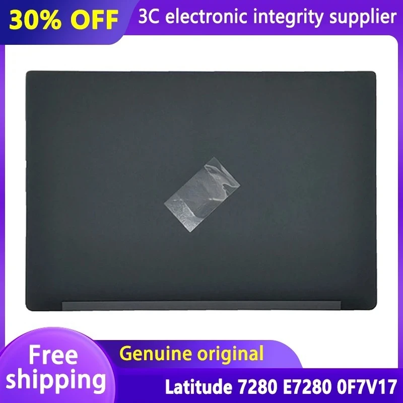 

NEW Original Laptop Case for Latitude 7280 E7280 LCD Back Cover Touch Version Topcase Housing Rear Lid Replacement Black 0F7V17