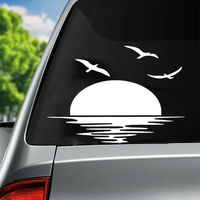 

Car Vinyl Decal Sea Sunrise Styling Sticker Waterproof Removable for Car Motorcycle Laptop Auto Body Decoration