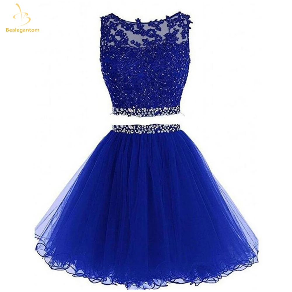 Bealegantom New Lovely Duas Peças Curtas Prom Dresses 2023 Querida Frisada Homecoming Graduação Vestido de Festa Formal