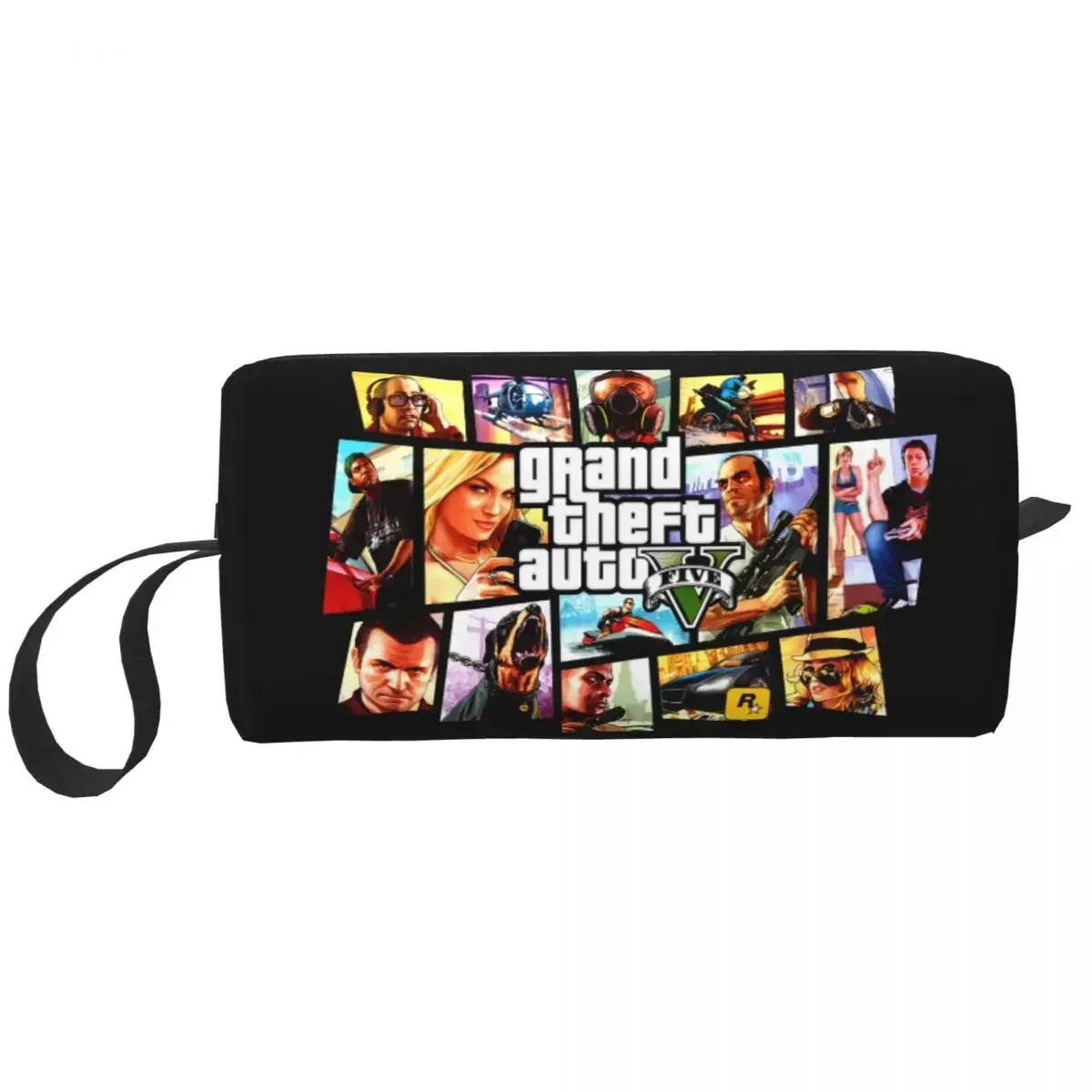 Grand Theft Auto Adventure Game Makeup Bag Women Travel Cosmetic Organizer Fashion GTA Storage Toiletry Bags