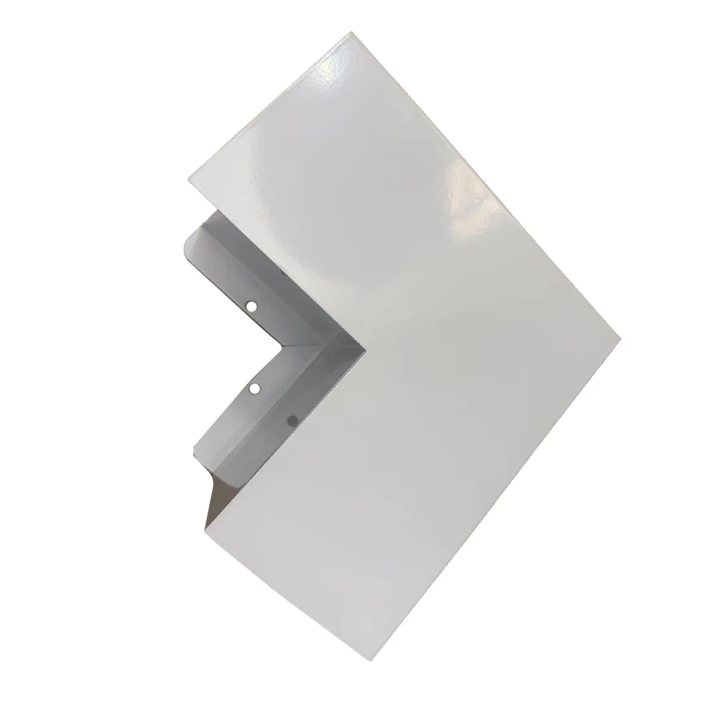 90 Degree Flat Elbow for Metal Line Cover Systems Used with For Ductless For Mini Split Heat Pumps and Central Cooling Equipment